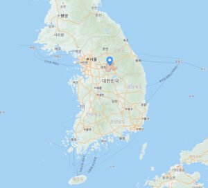 韓国江原道原州市の地図